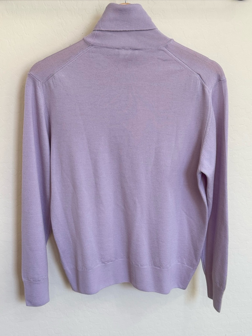 Vintage Barneys New York Virgin Wool Turtleneck Sweater Lilac Purple Sz M Italy - Picture 3 of 5